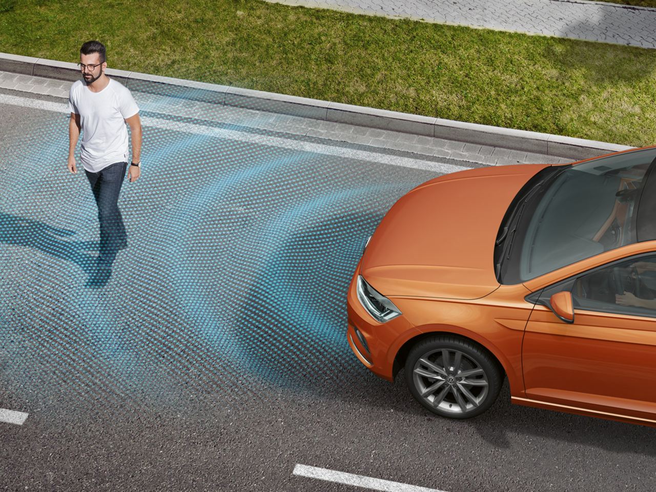PO4163 Man Stepping In Front Of Driving Polo 16 9 F Cc