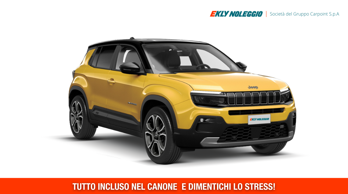 Noleggio Auto a Lungo Termine JEEP AVENGER 1.2 MHEV e-Hybrid Turbo Longitude - NOLEGGIO PRIVATI | Area Mobility