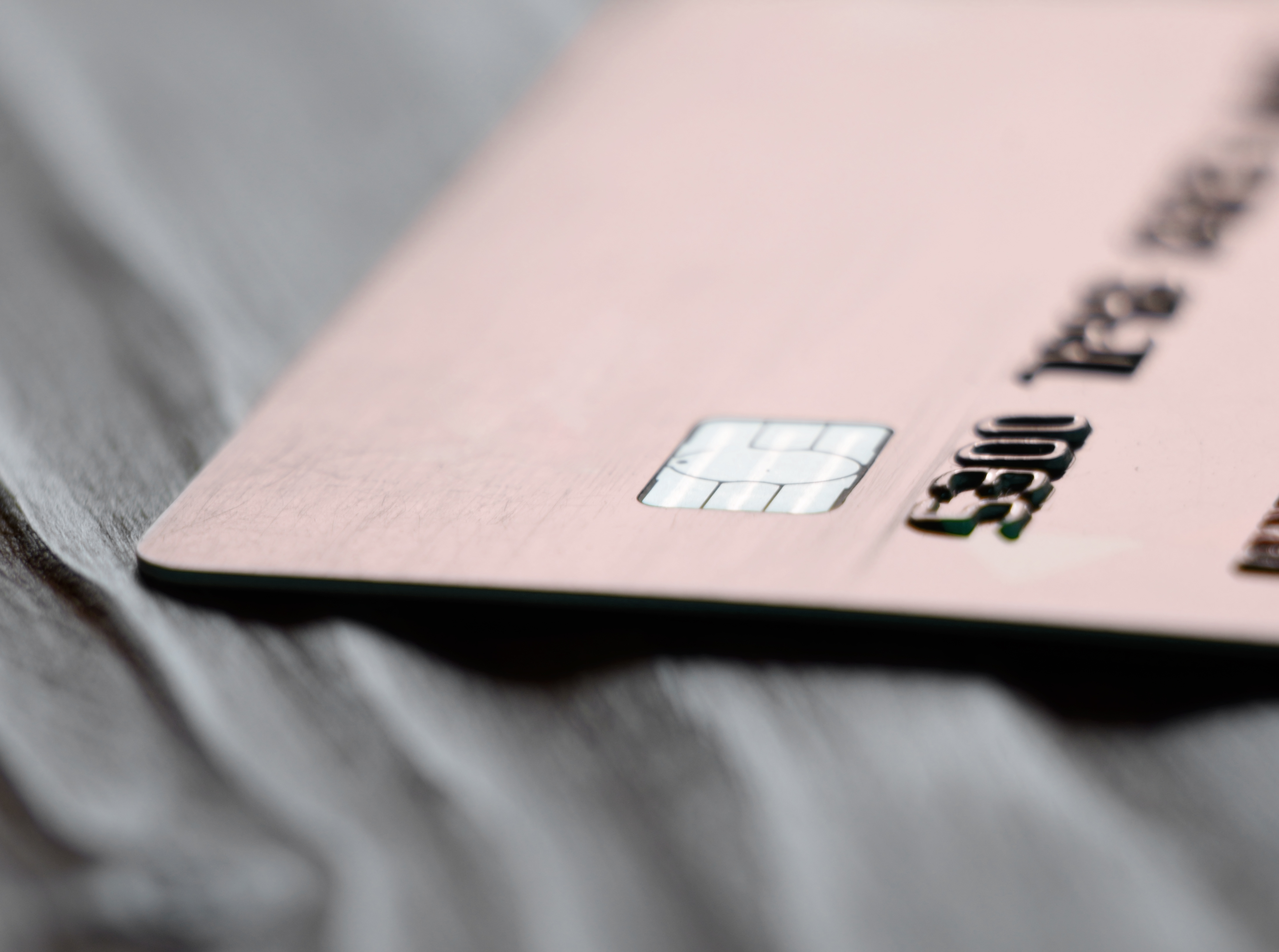 Macro Photo Of Credit Or Debit Card With Space For 39QMLY4